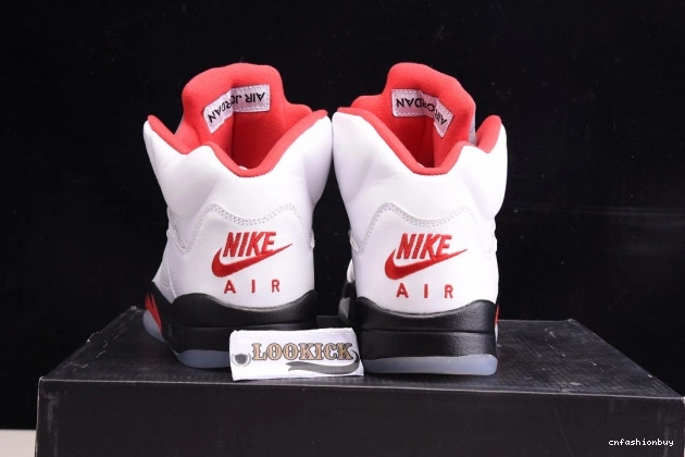 5 Tongue Fire DA1911-102 Retro Air Jordan (2020) Red Silver 0712